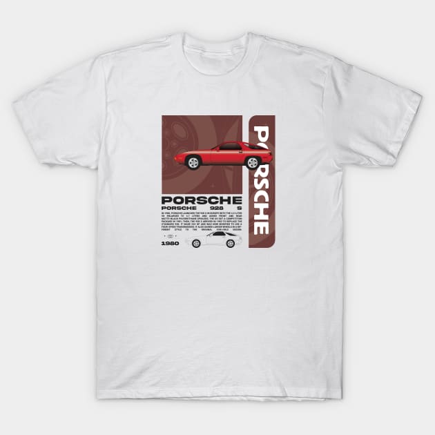 1980 Porsche 928 T-Shirt by kindacoolbutnotreally